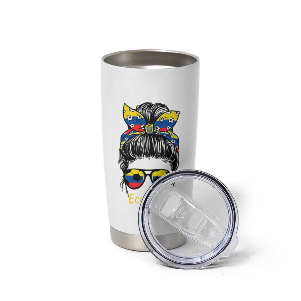 Ecuador Soccer Tumbler Cup Chica Ecuatoriana Pride Game Day Gift