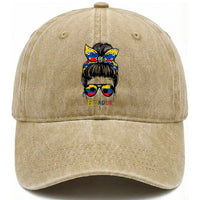 Ecuador Soccer Washed Cotton Baseball Cap Chica Ecuatoriana Pride Game Day Gift