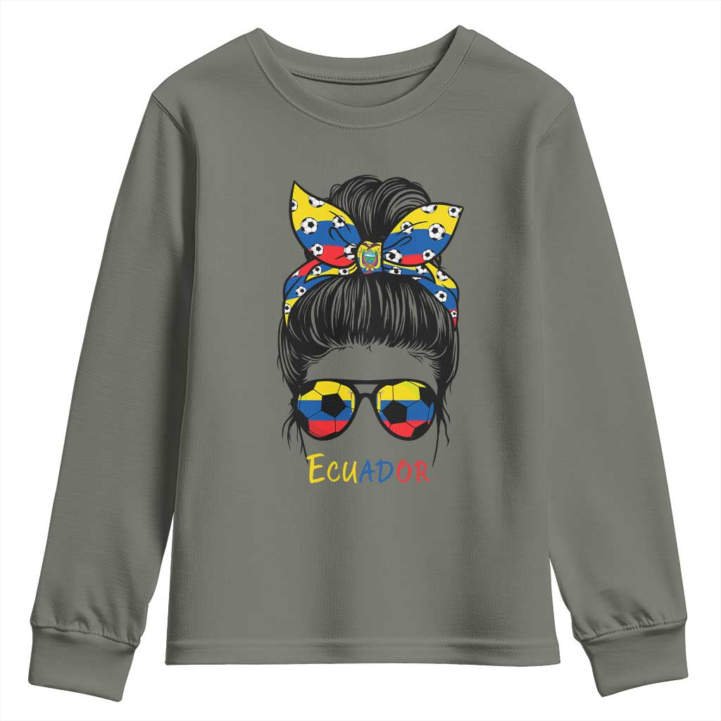 Ecuador Soccer Youth Sweatshirt Chica Ecuatoriana Pride Game Day Gift