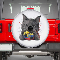Ecuador Black Cat Soccer Game Day Spare Tire Cover Cat Lover Gift