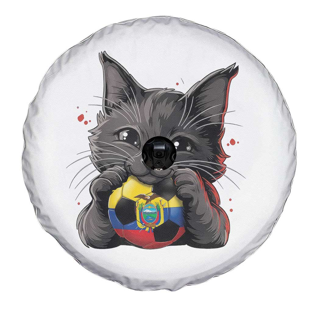 Ecuador Black Cat Soccer Game Day Spare Tire Cover Cat Lover Gift