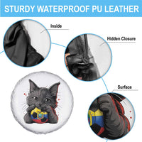 Ecuador Black Cat Soccer Game Day Spare Tire Cover Cat Lover Gift