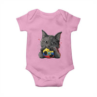 Ecuador Black Cat Soccer Game Day Baby Onesie Cat Lover Gift