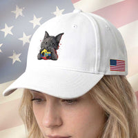 Ecuador Black Cat Soccer Game Day Baseball Cap Cat Lover Gift