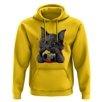 Ecuador Black Cat Soccer Game Day Hoodie Cat Lover Gift