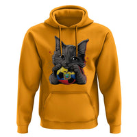 Ecuador Black Cat Soccer Game Day Hoodie Cat Lover Gift