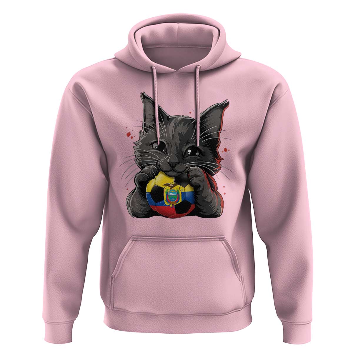 Ecuador Black Cat Soccer Game Day Hoodie Cat Lover Gift
