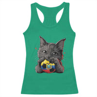 Ecuador Black Cat Soccer Game Day Racerback Tank Top Cat Lover Gift
