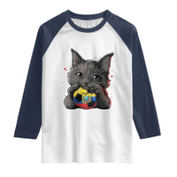 Ecuador Black Cat Soccer Game Day Raglan Shirt Cat Lover Gift