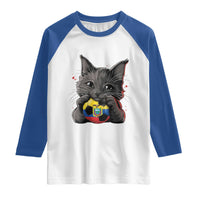 Ecuador Black Cat Soccer Game Day Raglan Shirt Cat Lover Gift