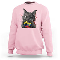 Ecuador Black Cat Soccer Game Day Sweatshirt Cat Lover Gift