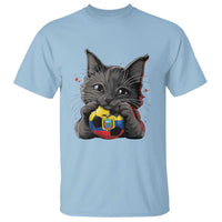 Ecuador Black Cat Soccer Game Day T Shirt Cat Lover Gift