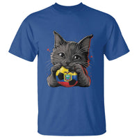 Ecuador Black Cat Soccer Game Day T Shirt Cat Lover Gift