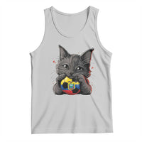 Ecuador Black Cat Soccer Game Day Tank Top Cat Lover Gift