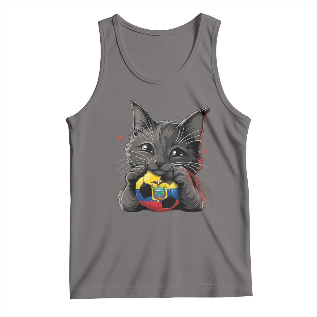 Ecuador Black Cat Soccer Game Day Tank Top Cat Lover Gift