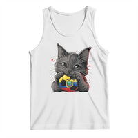 Ecuador Black Cat Soccer Game Day Tank Top Cat Lover Gift