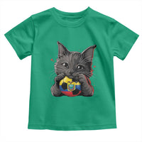 Ecuador Black Cat Soccer Game Day Toddler T Shirt Cat Lover Gift