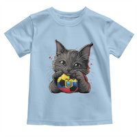 Ecuador Black Cat Soccer Game Day Toddler T Shirt Cat Lover Gift