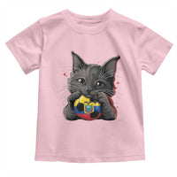 Ecuador Black Cat Soccer Game Day Toddler T Shirt Cat Lover Gift