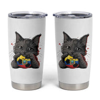 Ecuador Black Cat Soccer Game Day Tumbler Cup Cat Lover Gift