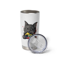 Ecuador Black Cat Soccer Game Day Tumbler Cup Cat Lover Gift