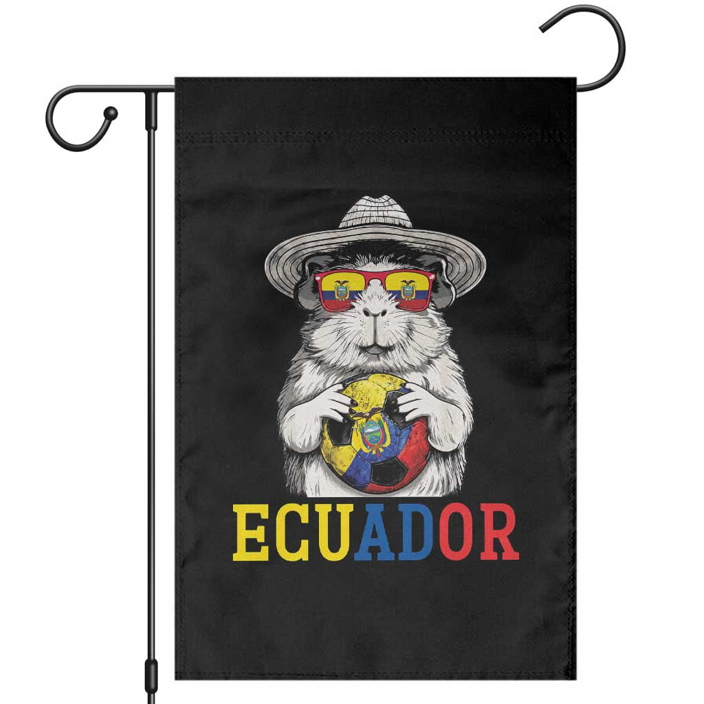 Funny Ecuador Guinea Pig Soccer Fan Garden Flag Cavy Lover Gift