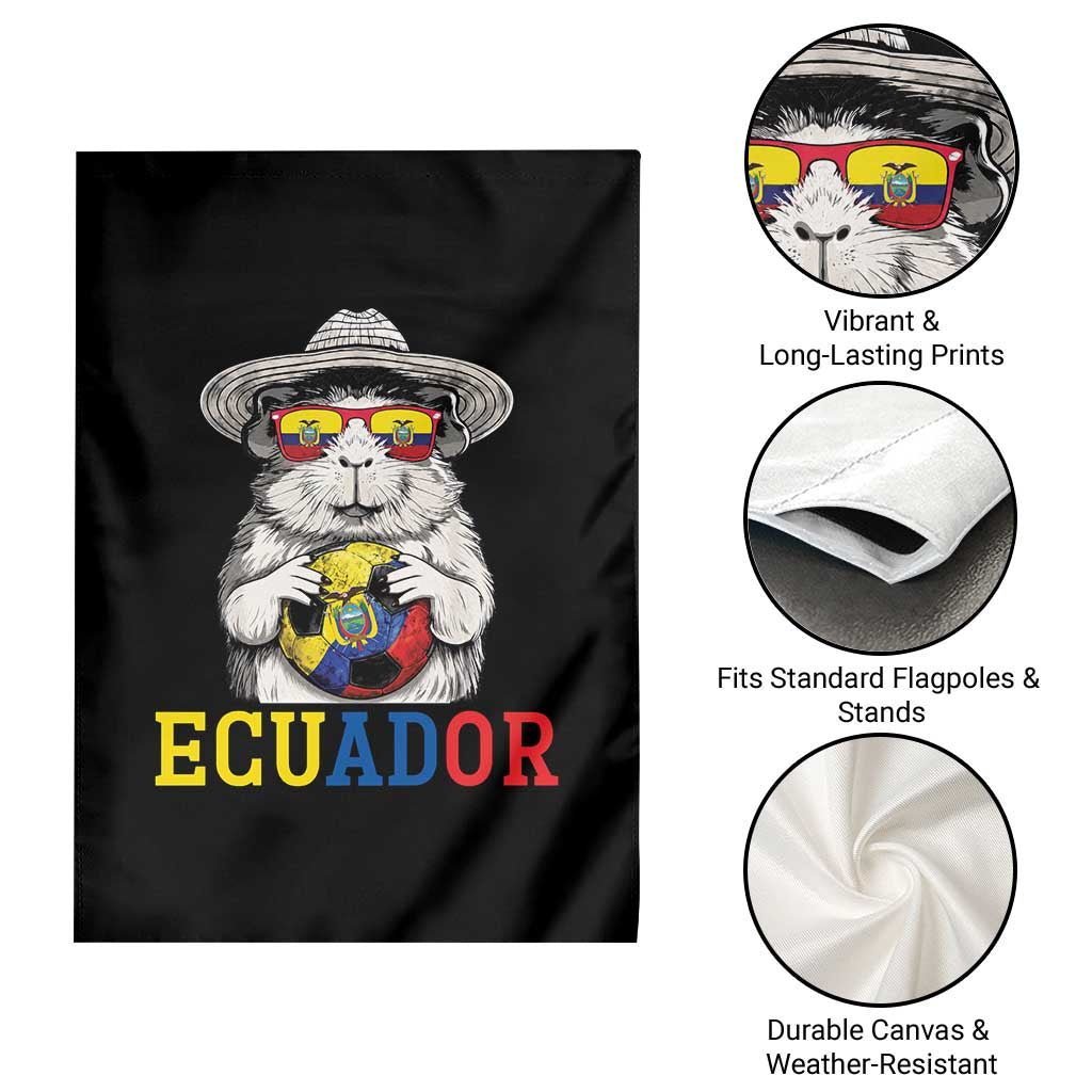 Funny Ecuador Guinea Pig Soccer Fan Garden Flag Cavy Lover Gift