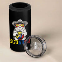 Funny Ecuador Guinea Pig Soccer Fan 4 in 1 Can Cooler Tumbler Cavy Lover Gift