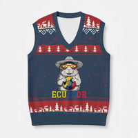 Funny Ecuador Guinea Pig Soccer Fan V-Neck Knit Sweater Vest Cavy Lover Gift