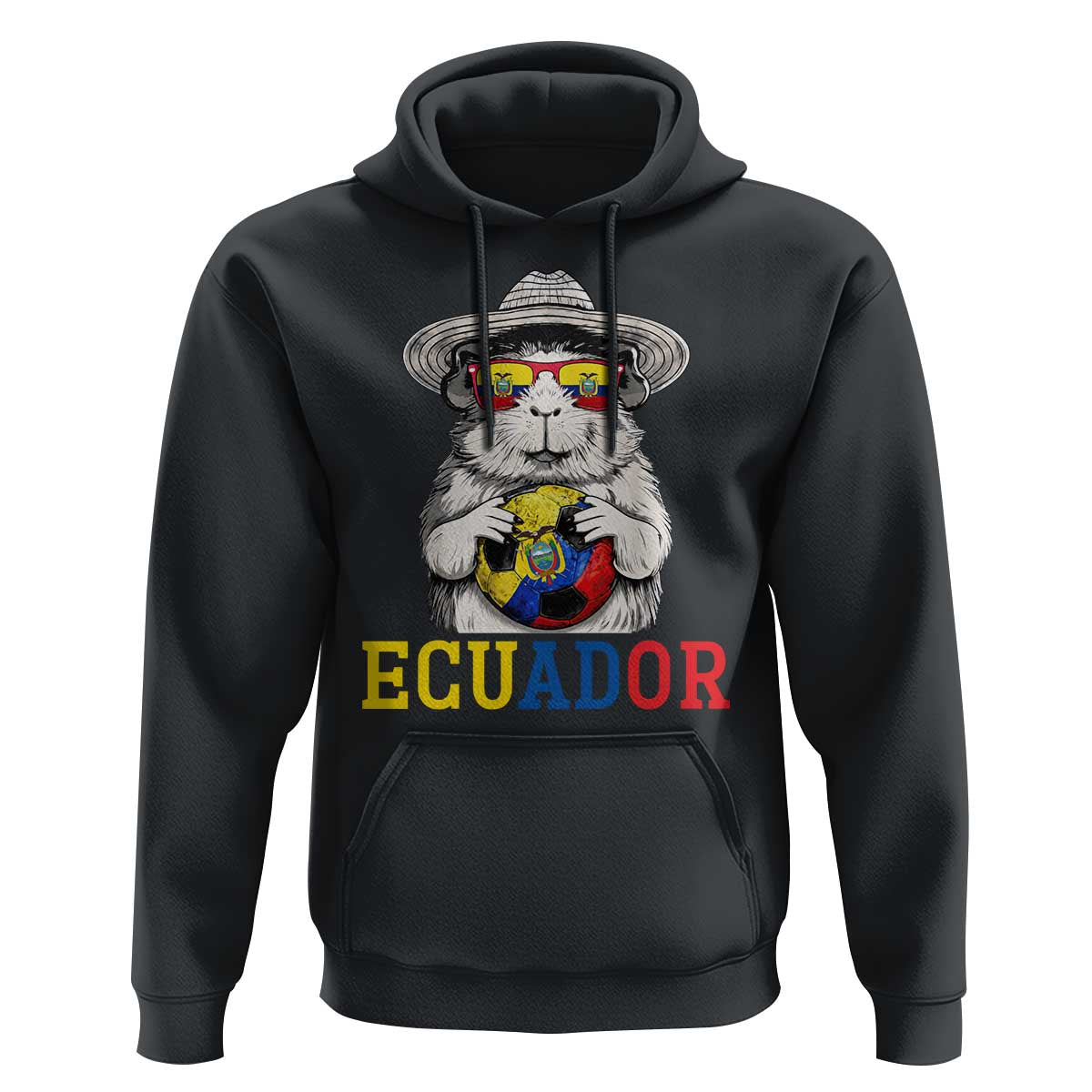 Funny Ecuador Guinea Pig Soccer Fan Hoodie Cavy Lover Gift
