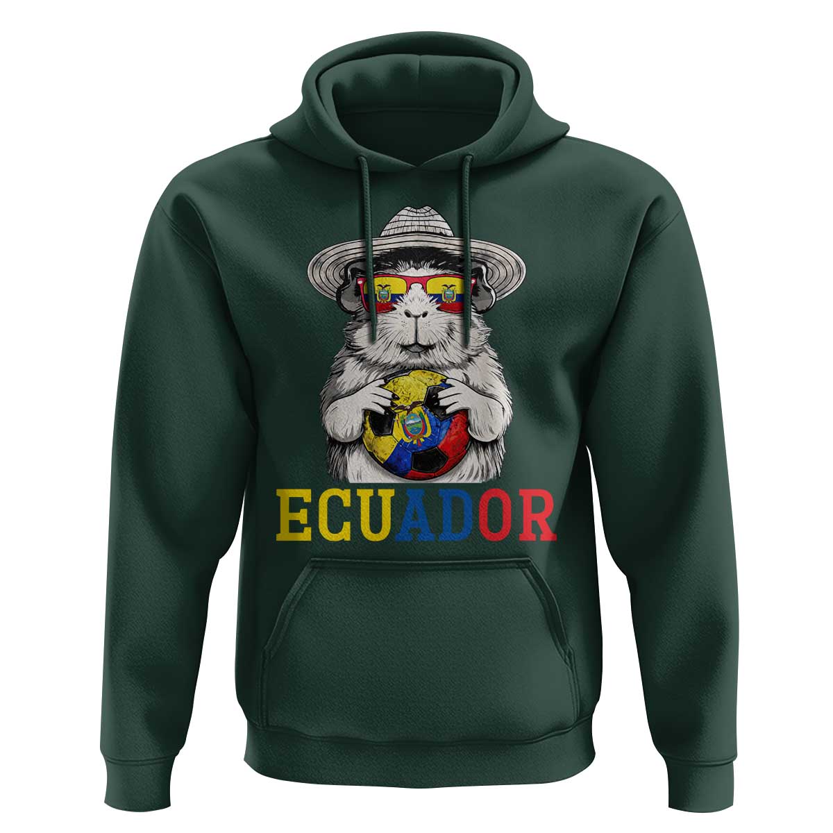Funny Ecuador Guinea Pig Soccer Fan Hoodie Cavy Lover Gift