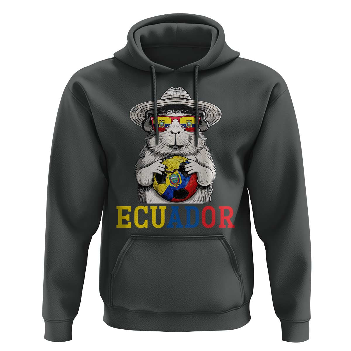 Funny Ecuador Guinea Pig Soccer Fan Hoodie Cavy Lover Gift