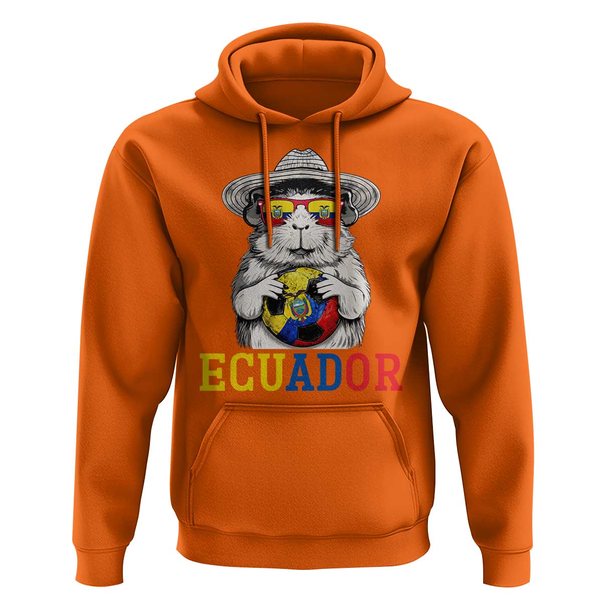 Funny Ecuador Guinea Pig Soccer Fan Hoodie Cavy Lover Gift