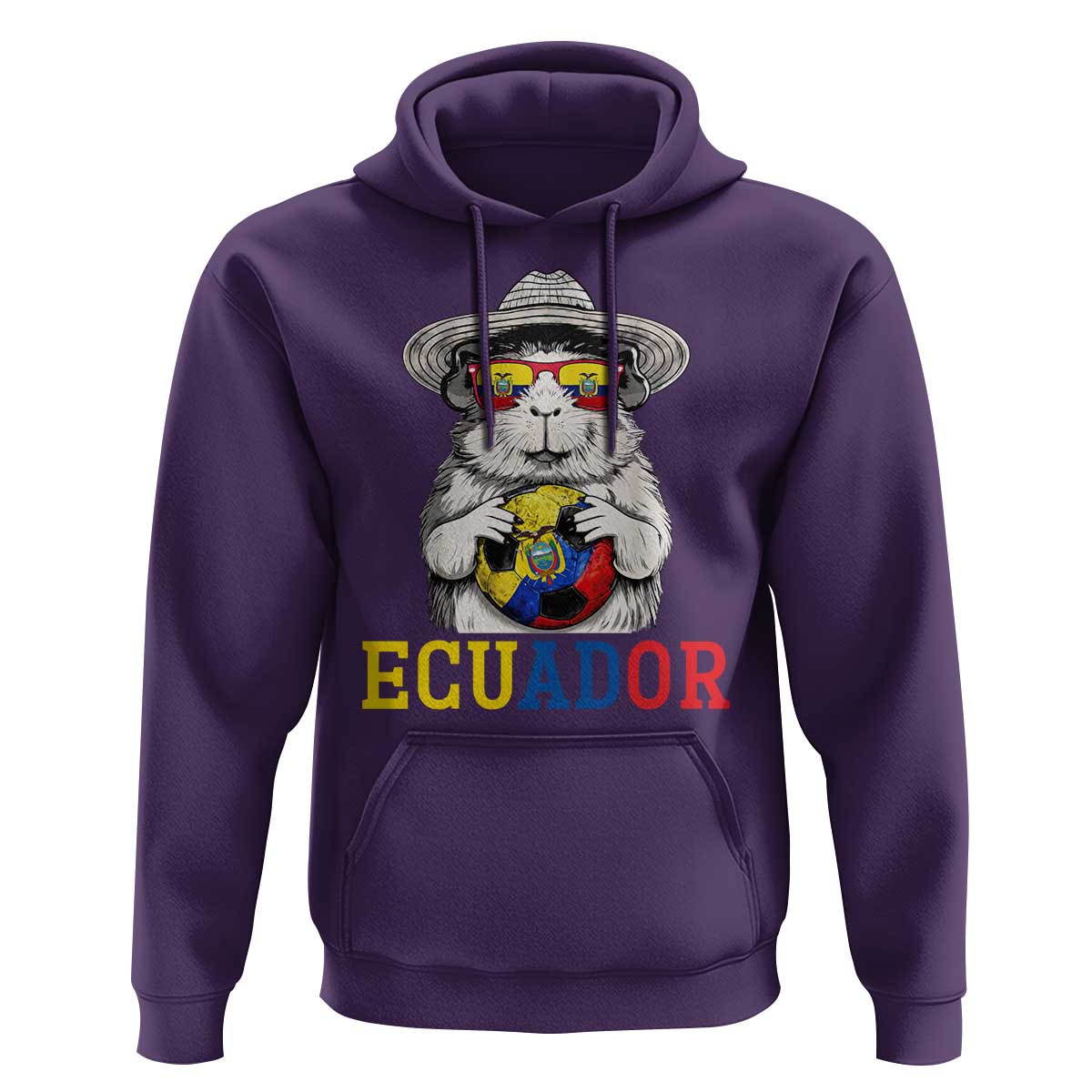 Funny Ecuador Guinea Pig Soccer Fan Hoodie Cavy Lover Gift