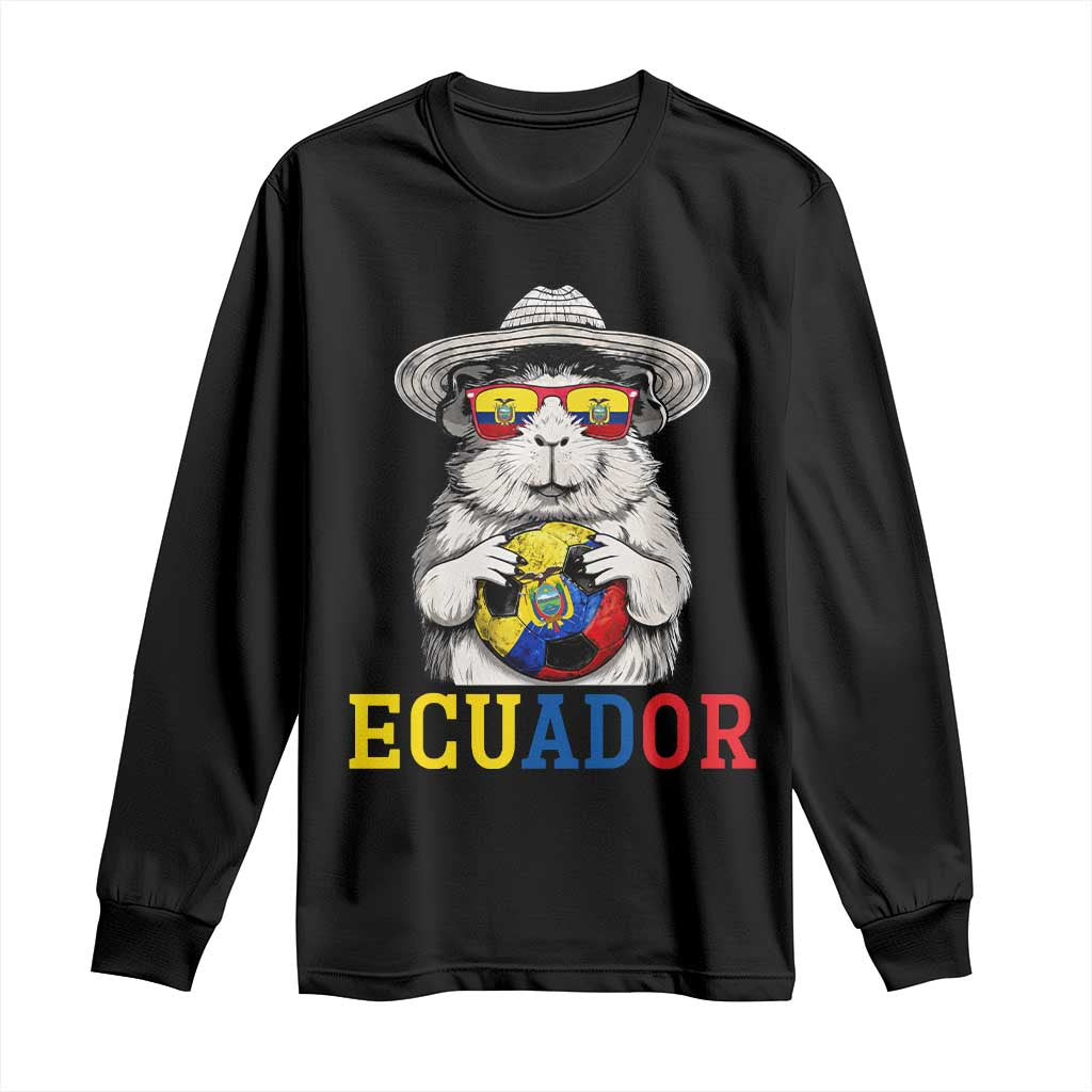 Funny Ecuador Guinea Pig Soccer Fan Long Sleeve Shirt Cavy Lover Gift