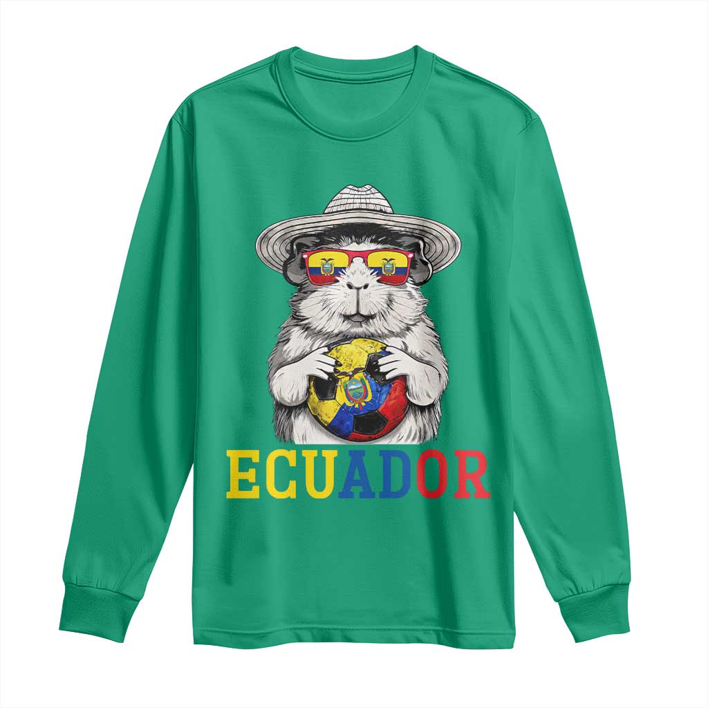 Funny Ecuador Guinea Pig Soccer Fan Long Sleeve Shirt Cavy Lover Gift