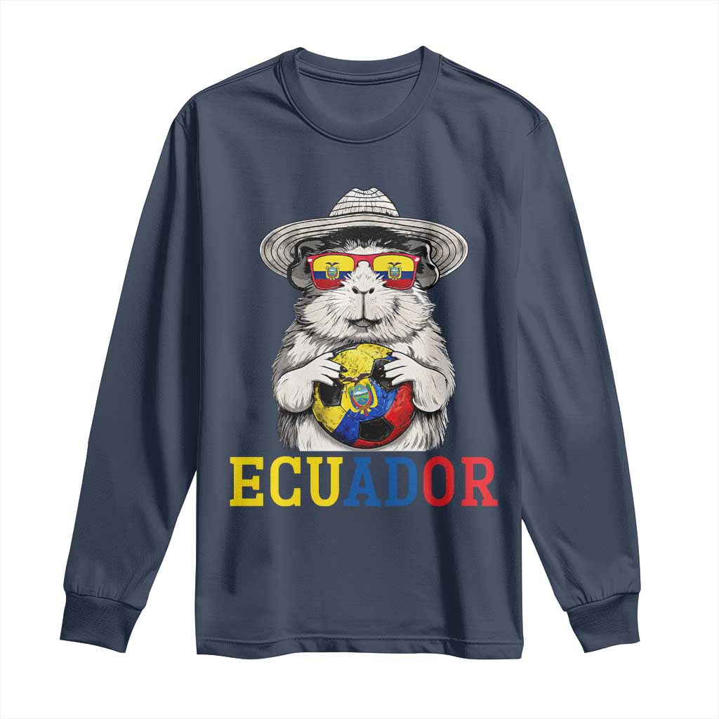Funny Ecuador Guinea Pig Soccer Fan Long Sleeve Shirt Cavy Lover Gift