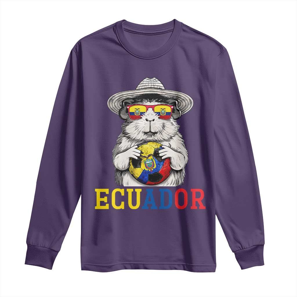 Funny Ecuador Guinea Pig Soccer Fan Long Sleeve Shirt Cavy Lover Gift