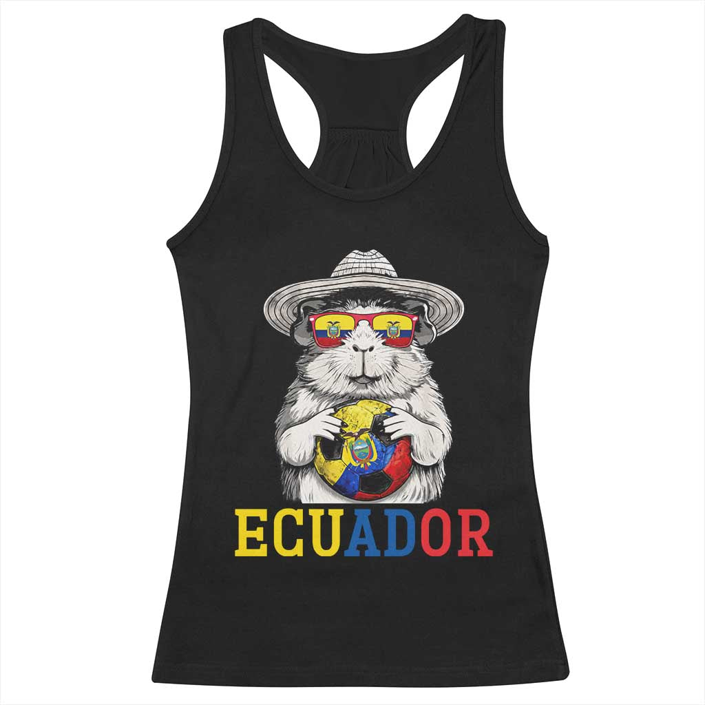 Funny Ecuador Guinea Pig Soccer Fan Racerback Tank Top Cavy Lover Gift