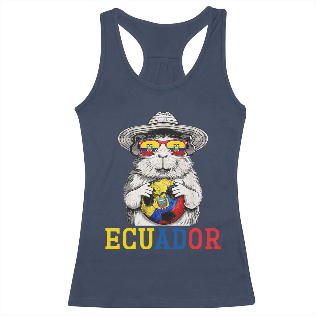 Funny Ecuador Guinea Pig Soccer Fan Racerback Tank Top Cavy Lover Gift