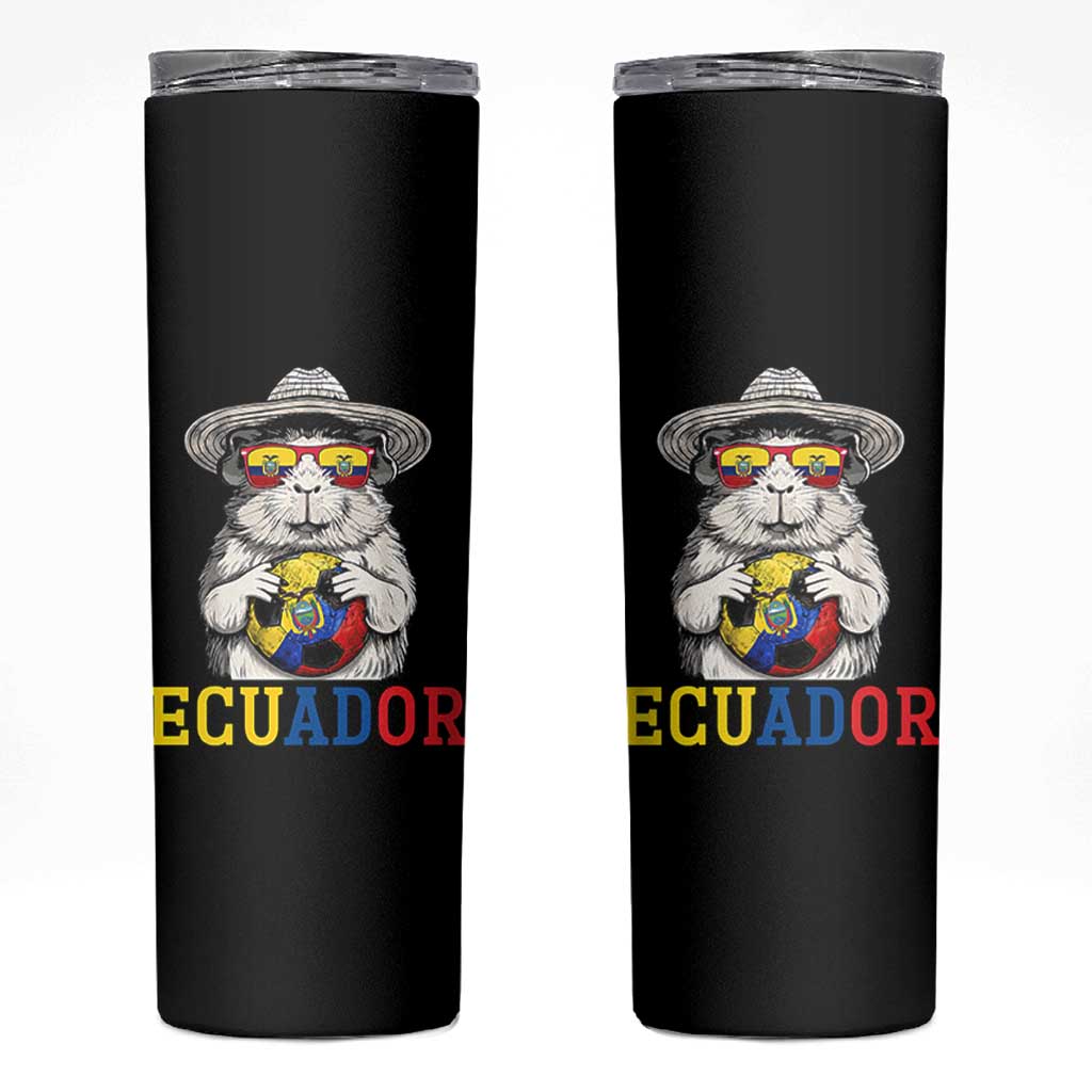 Funny Ecuador Guinea Pig Soccer Fan Skinny Tumbler Cavy Lover Gift