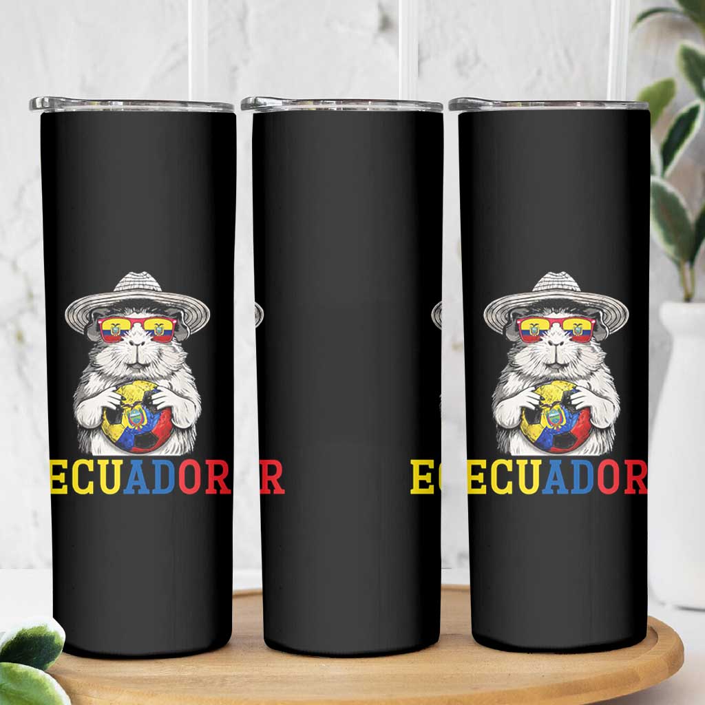 Funny Ecuador Guinea Pig Soccer Fan Skinny Tumbler Cavy Lover Gift