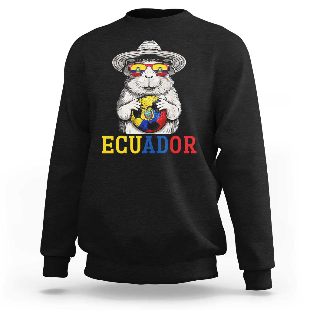 Funny Ecuador Guinea Pig Soccer Fan Sweatshirt Cavy Lover Gift