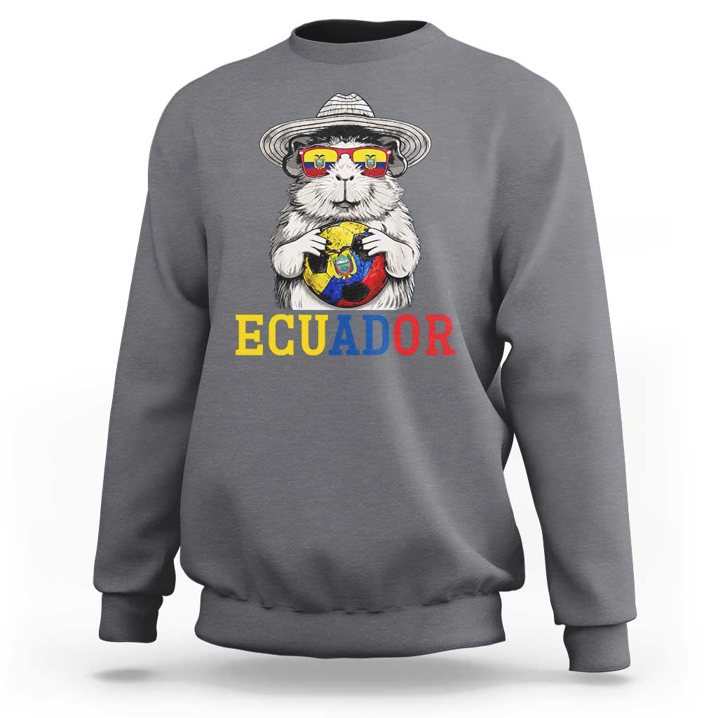 Funny Ecuador Guinea Pig Soccer Fan Sweatshirt Cavy Lover Gift