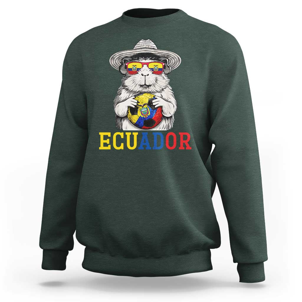 Funny Ecuador Guinea Pig Soccer Fan Sweatshirt Cavy Lover Gift