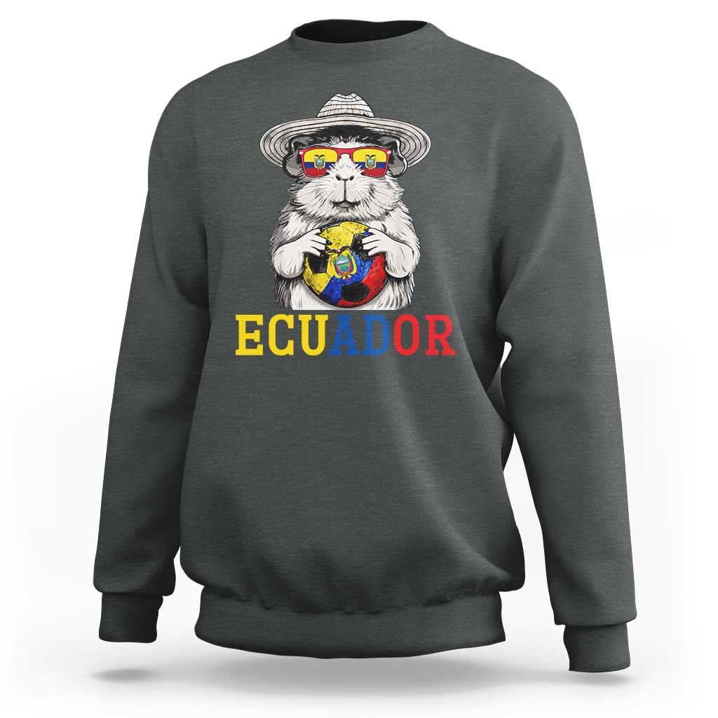 Funny Ecuador Guinea Pig Soccer Fan Sweatshirt Cavy Lover Gift