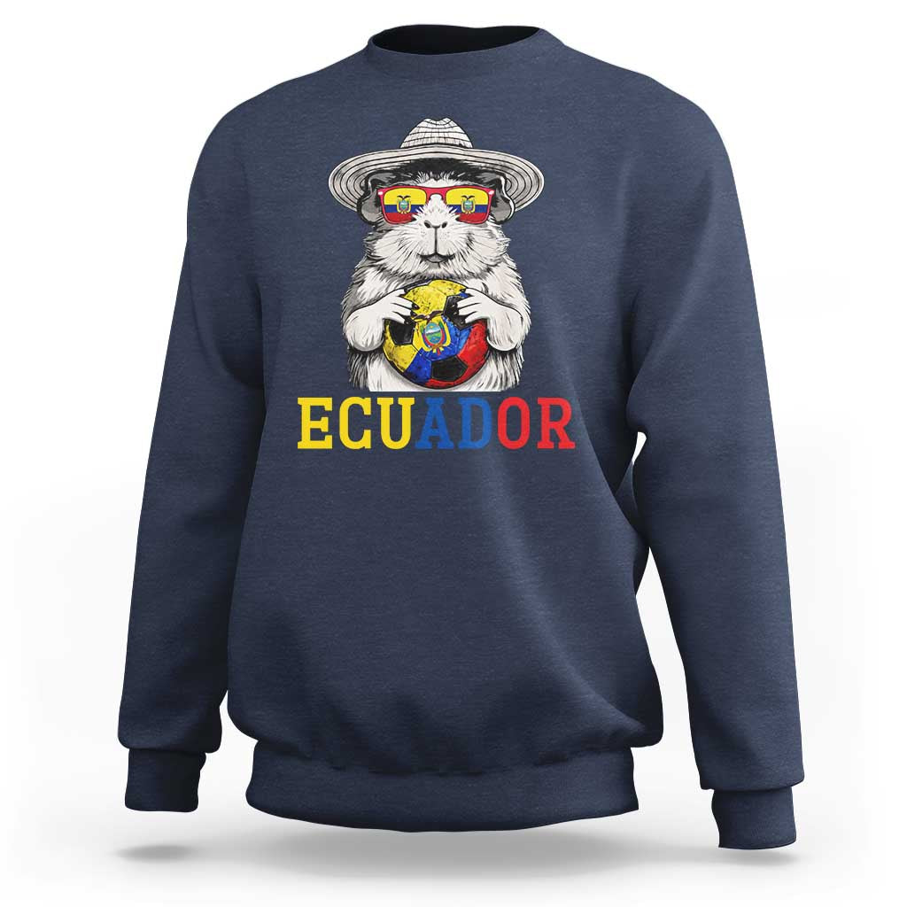 Funny Ecuador Guinea Pig Soccer Fan Sweatshirt Cavy Lover Gift