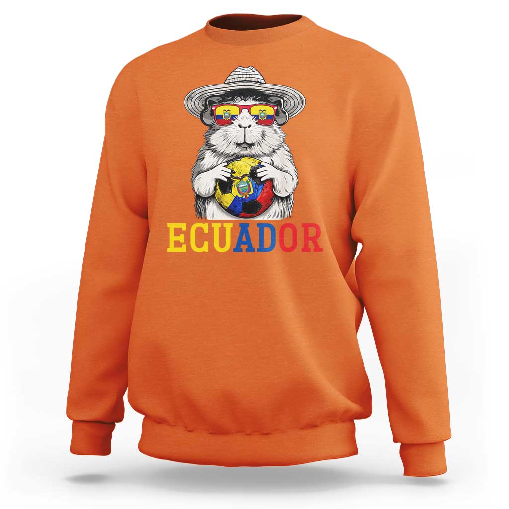 Funny Ecuador Guinea Pig Soccer Fan Sweatshirt Cavy Lover Gift