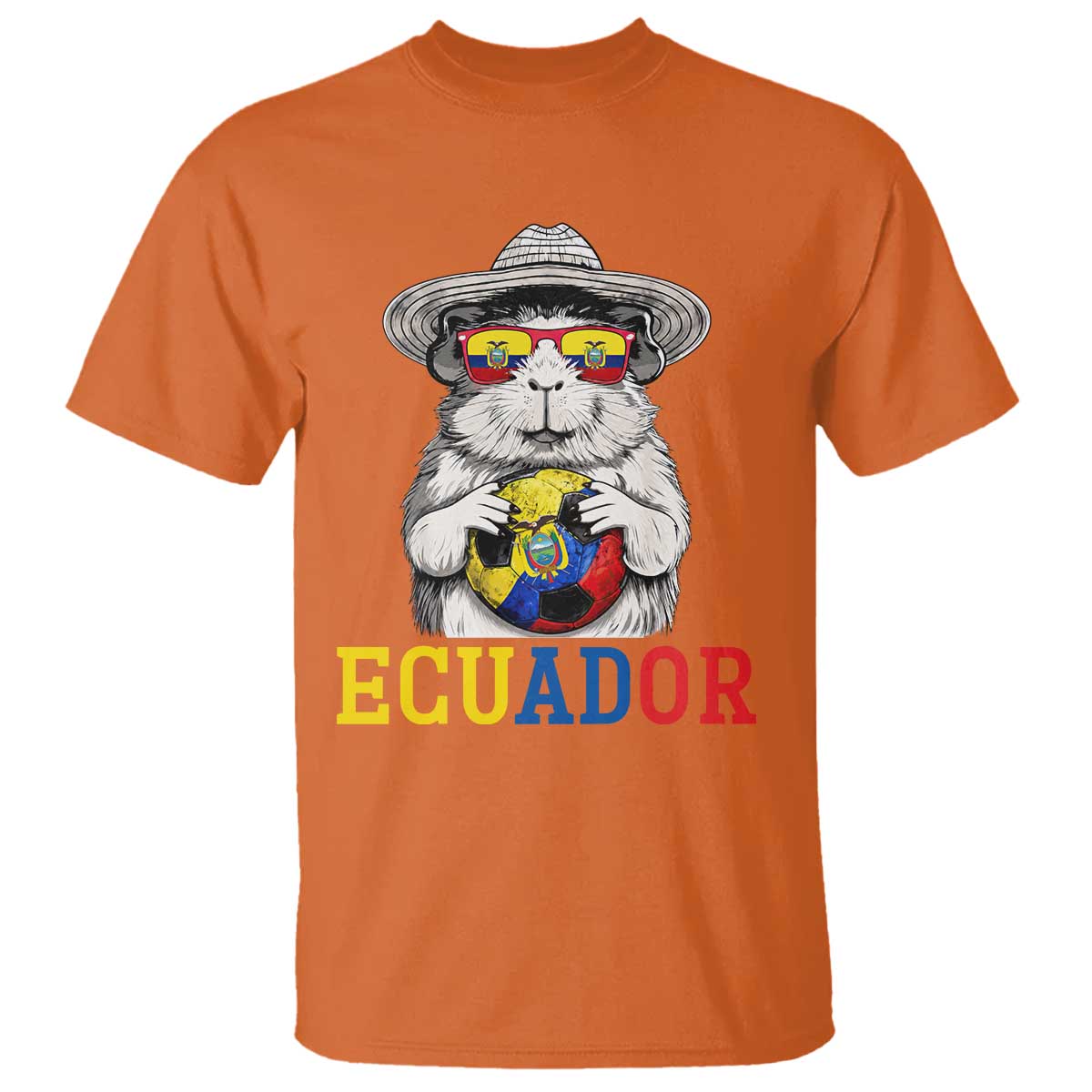 Funny Ecuador Guinea Pig Soccer Fan T Shirt Cavy Lover Gift
