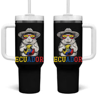 Funny Ecuador Guinea Pig Soccer Fan Tumbler With Handle Cavy Lover Gift